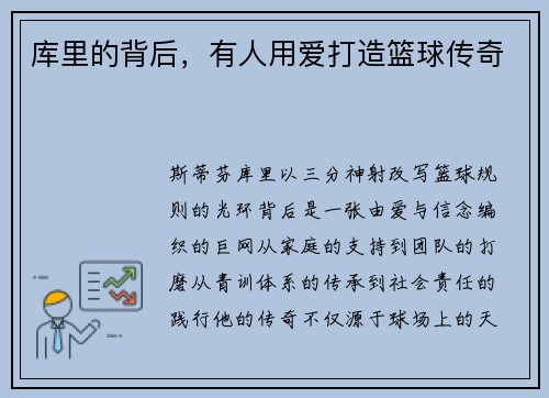 库里的背后,有人用爱打造篮球传奇